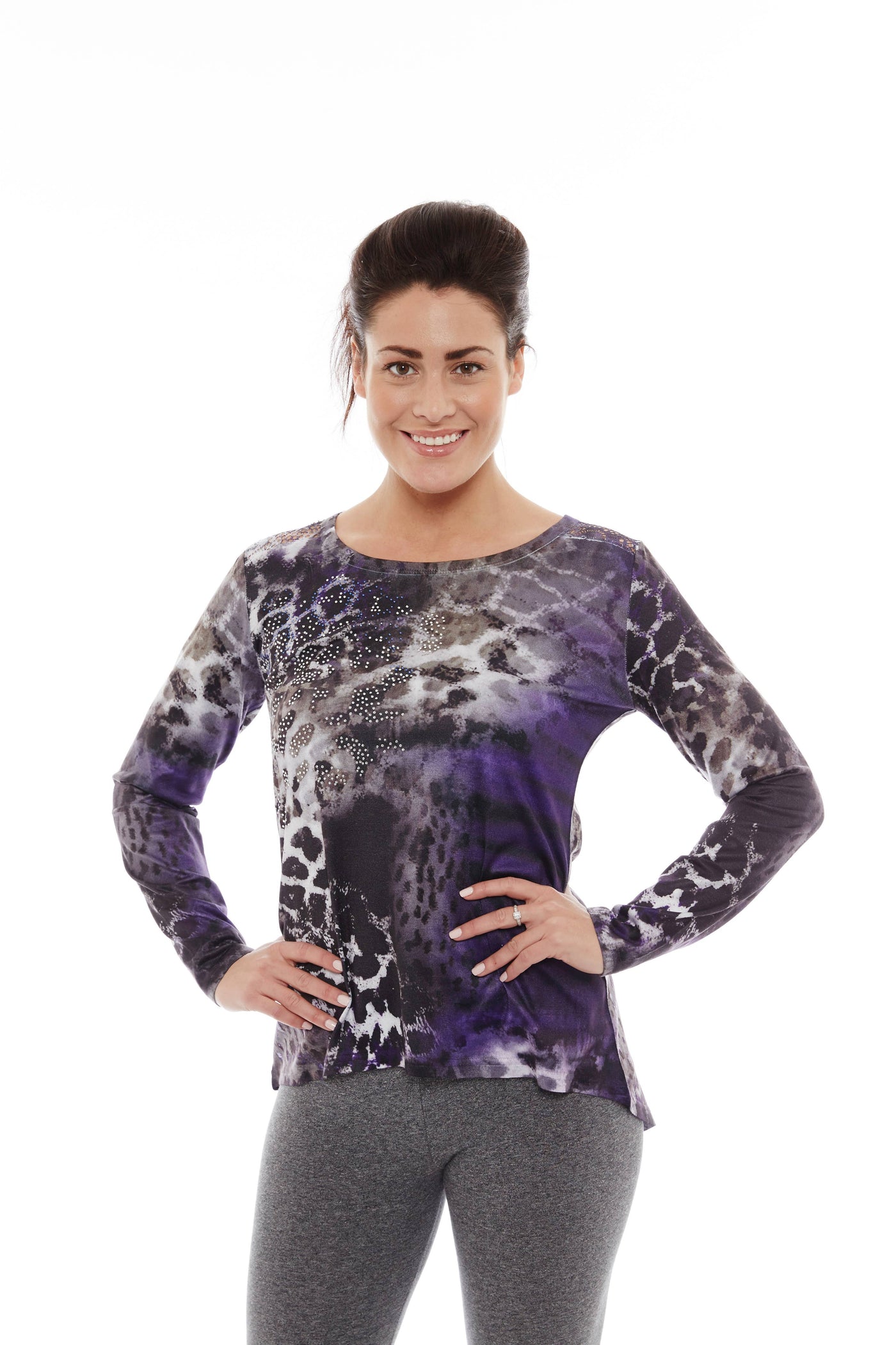 THE PURPLE UP TOP IN LEXI LEOPARD