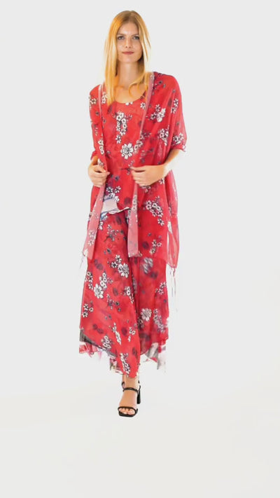 THE NEEDY REVERSIBLE PANT SET IN FLORAL RED