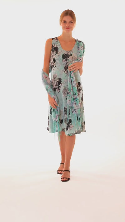THE VACAY MODE REVERSIBLE DRESS IN MINT GREEN