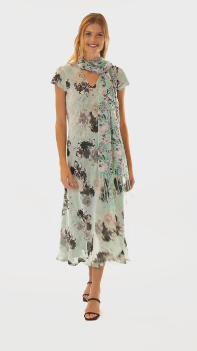 THE TAYLOR REVERSIBLE LONG DRESS IN MINT GREEN