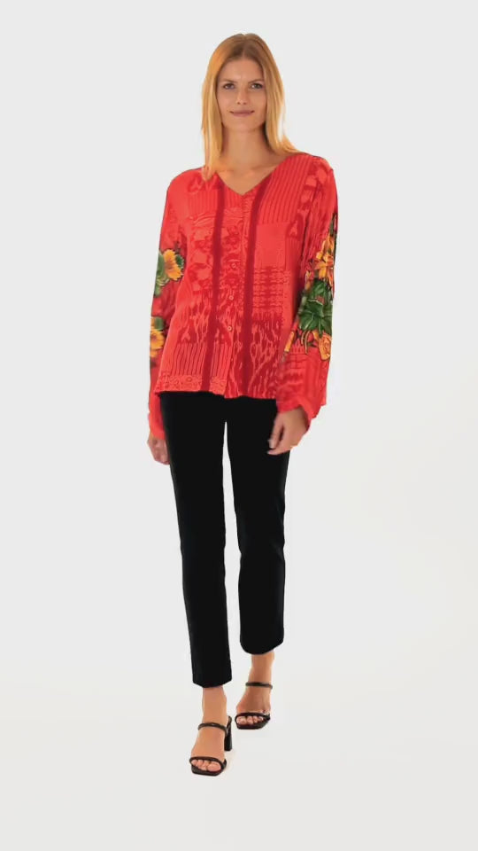 THE TANGY ORANGE BLOUSE FOR THE DAY