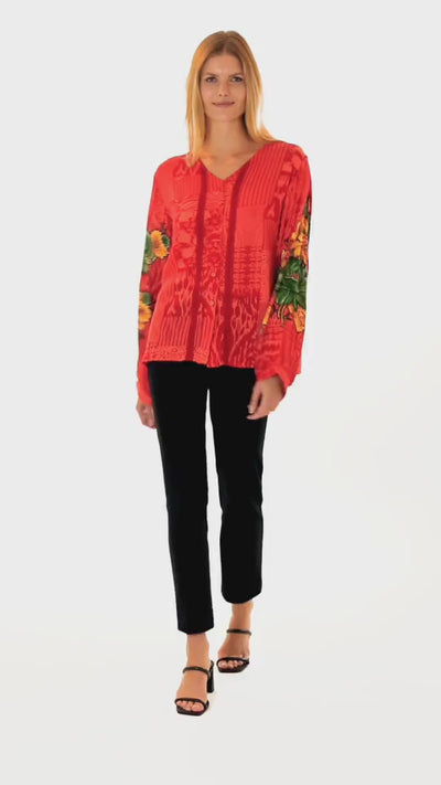 THE TANGY ORANGE BLOUSE FOR THE DAY