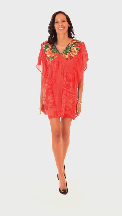 THE FLOWERY ORANGE TUNIC