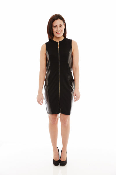 THE SWEETHEART SLIM DRESS IN LEATHERY TOUCH