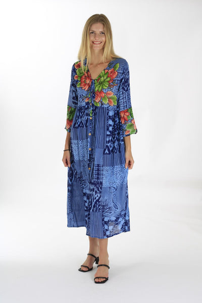 ALL DAY SLAYING DRESS IN INDIGO BLUE