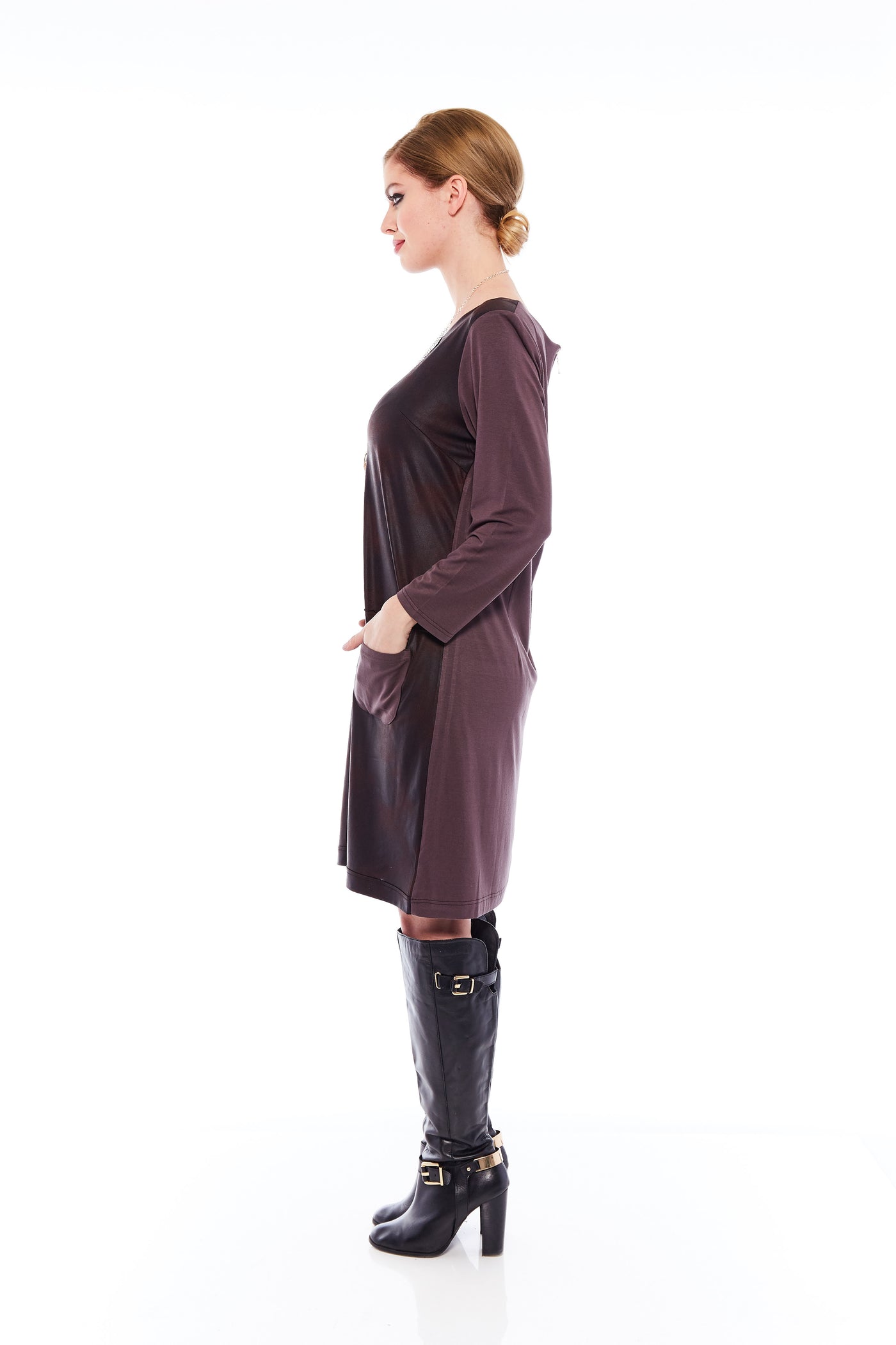 THE ALL DAY LONG DRESS IN NUT BROWN