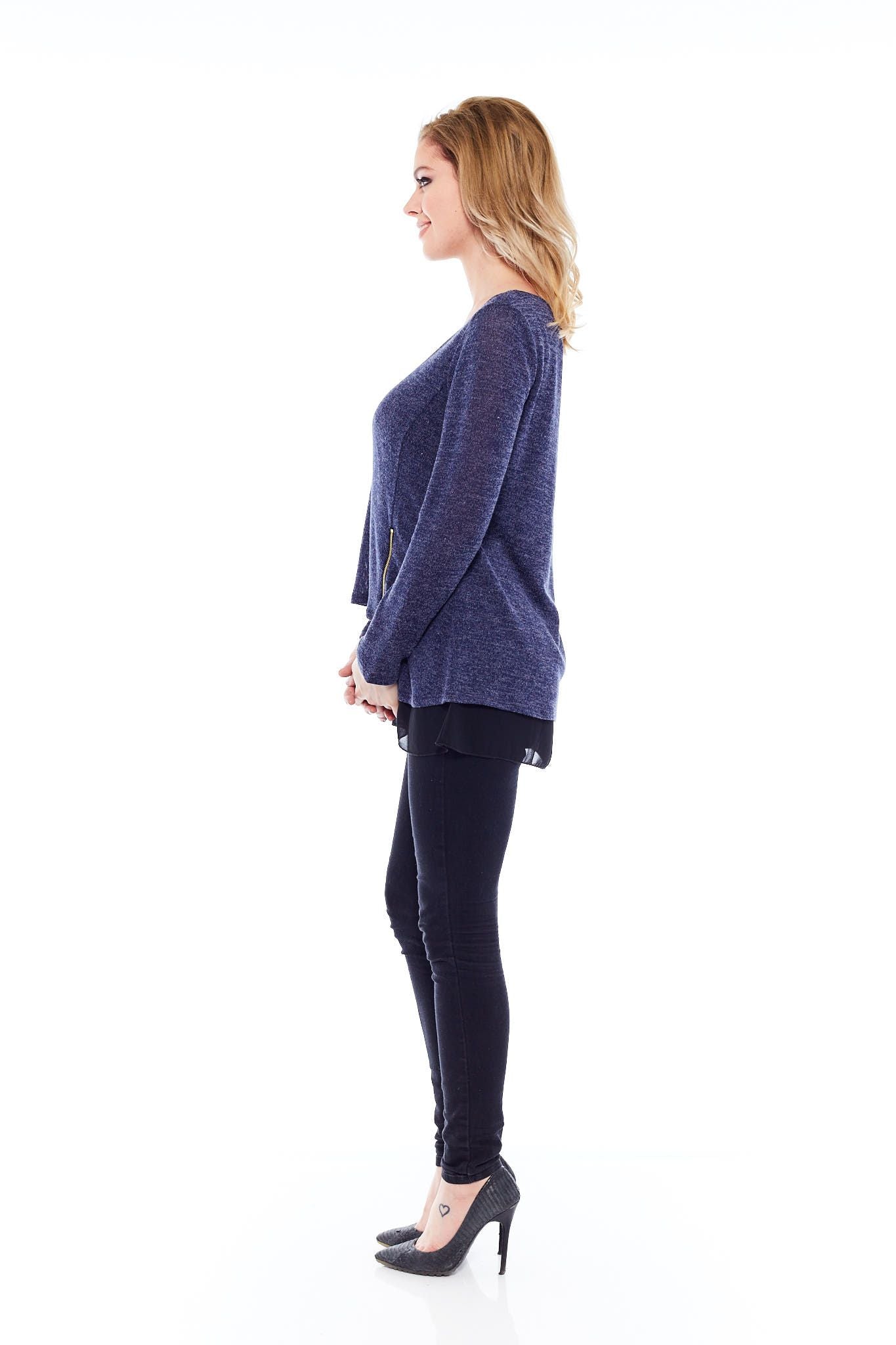 THE DAY OUT TOP IN CLASSIC BASIC BLUE