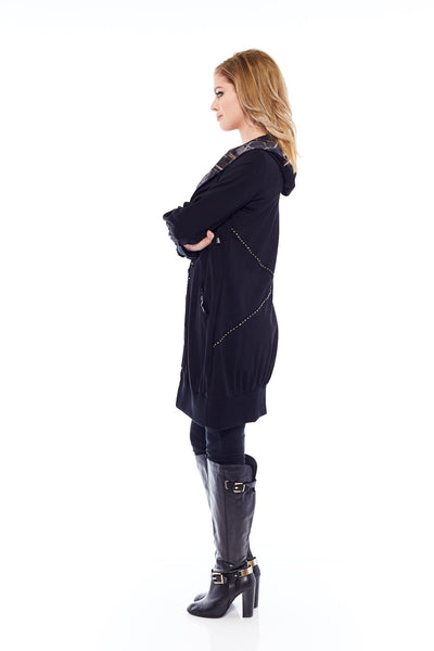 THE ALL WINTER RUN GO COAT IN BASIC BLACK