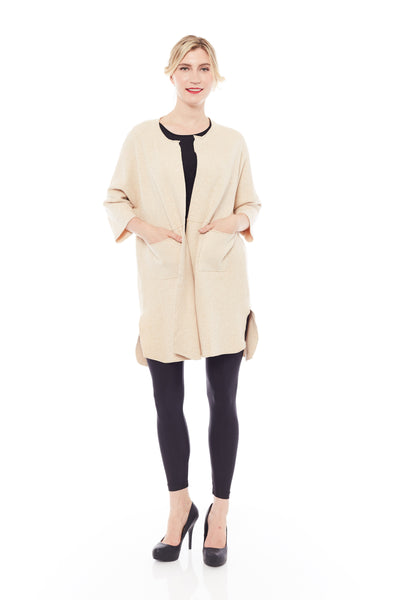 THE SHAY CARDIGAN IN NEARLY BEIGE