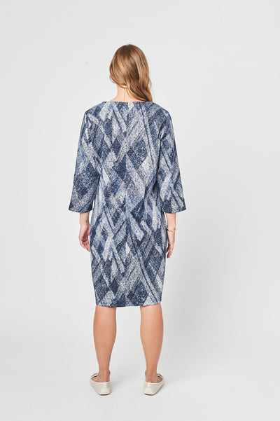 THE LITTLE SLOUCHY DRESS IN WHITISH BLUE