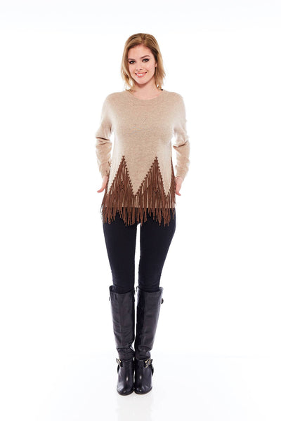 THE ELEVATE HAPPY HOUR SWEATER IN CLASSIC BEIGE