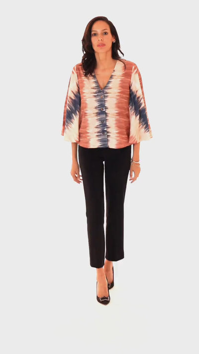 THE FEATHERY BROWN PONCHO TOP